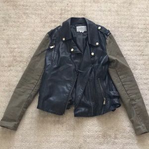 BCBGeneration Mixed Media Leather Jacket